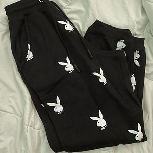 black playboy sweatpants/joggers